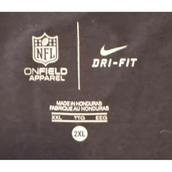 Pittsburgh Steelers Shirt 2XL Black Nike Dri-Fit NFL On Field Apparel Polyester - Picture 3 of 8